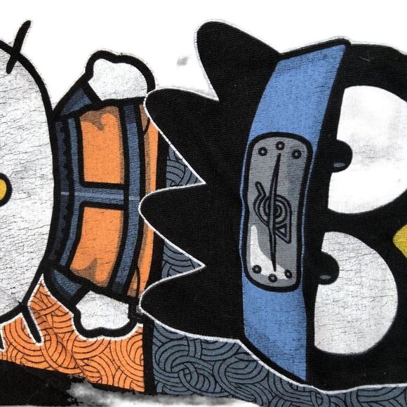 RARE 2007 Hello Kitty X Naruto Shippuden Graphic T Shirt Large - Picture 5 of 7